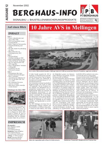 Zeitung Ausgabe 12 2002.cdr - Peter Berghaus Verkehrstechnik