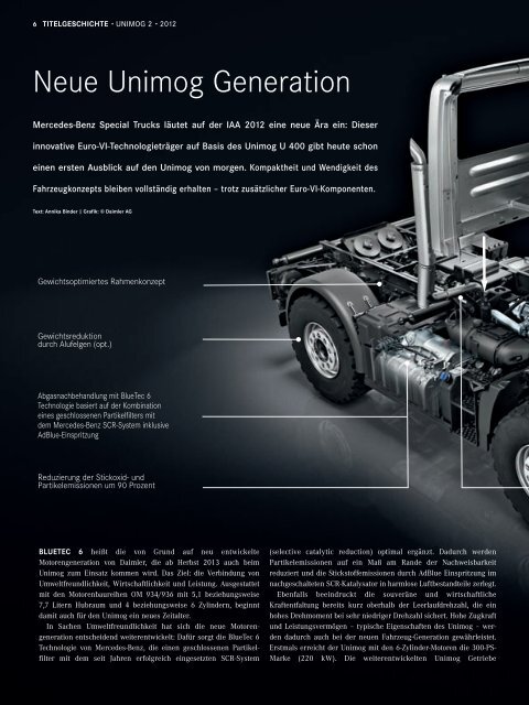 NEuE UNIMoG GENERATIoN - Unimog-Club Gaggenau