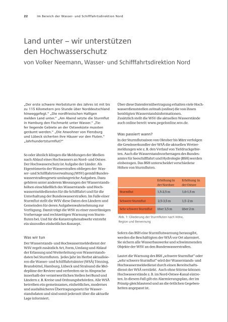 Jahresbericht 2010 - Wasser- und Schifffahrtsdirektion Nord ...