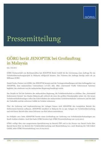 Pressemitteilung zum Download – Link öffnet eine Datei ... - goerg.de