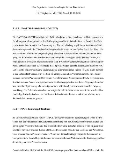 18. TB - Bayern - Datenschutzbeauftragter