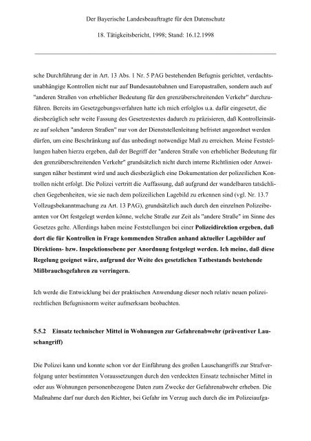 18. TB - Bayern - Datenschutzbeauftragter