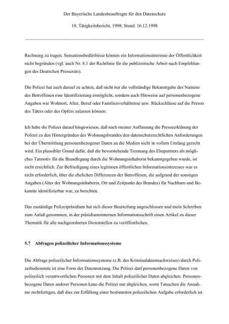 18. TB - Bayern - Datenschutzbeauftragter