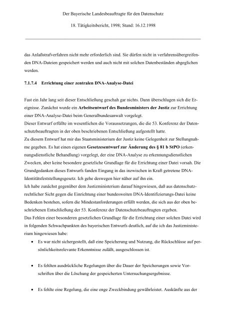 18. TB - Bayern - Datenschutzbeauftragter