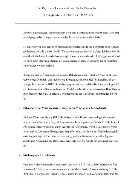 18. TB - Bayern - Datenschutzbeauftragter