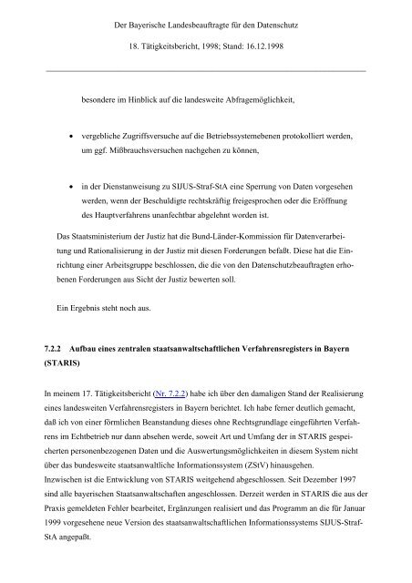 18. TB - Bayern - Datenschutzbeauftragter