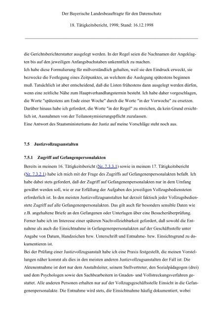 18. TB - Bayern - Datenschutzbeauftragter