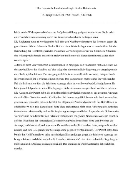 18. TB - Bayern - Datenschutzbeauftragter