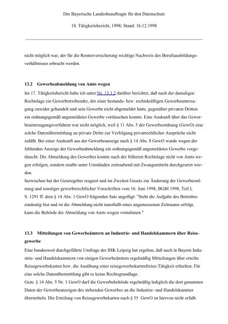 18. TB - Bayern - Datenschutzbeauftragter