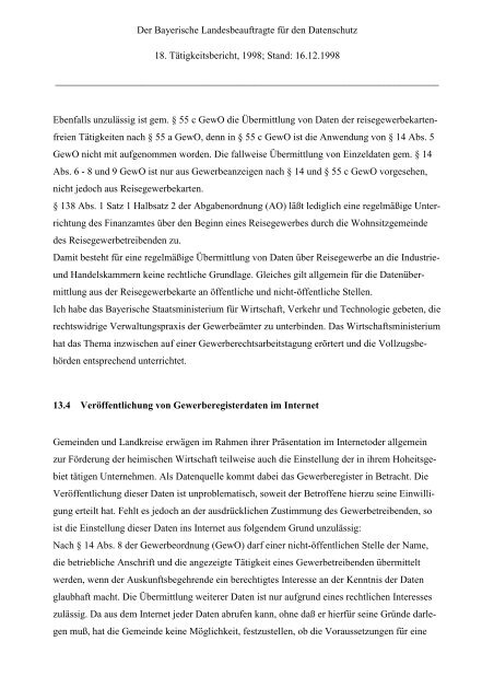 18. TB - Bayern - Datenschutzbeauftragter