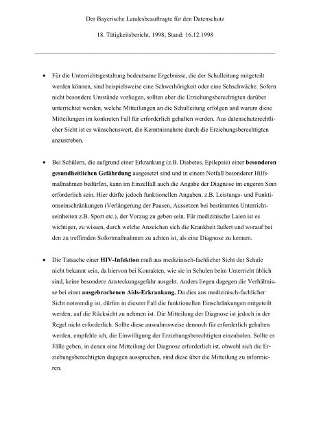 18. TB - Bayern - Datenschutzbeauftragter