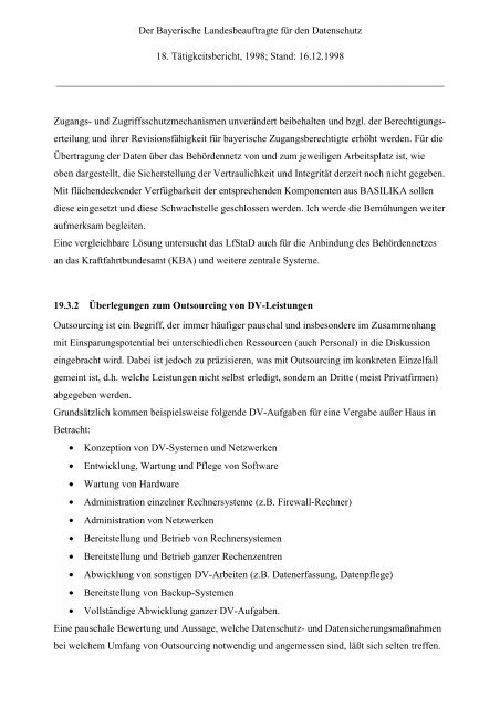 18. TB - Bayern - Datenschutzbeauftragter