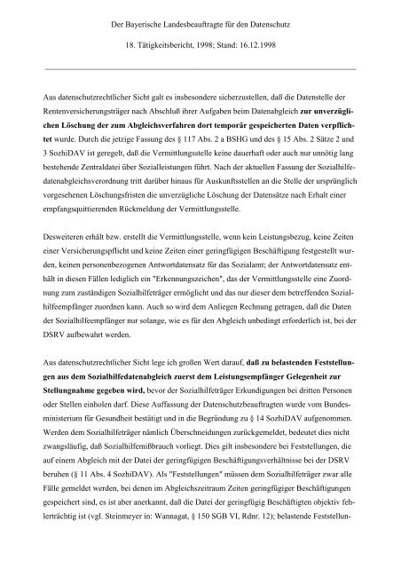 18. TB - Bayern - Datenschutzbeauftragter