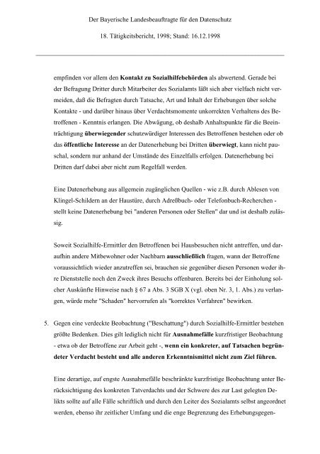 18. TB - Bayern - Datenschutzbeauftragter