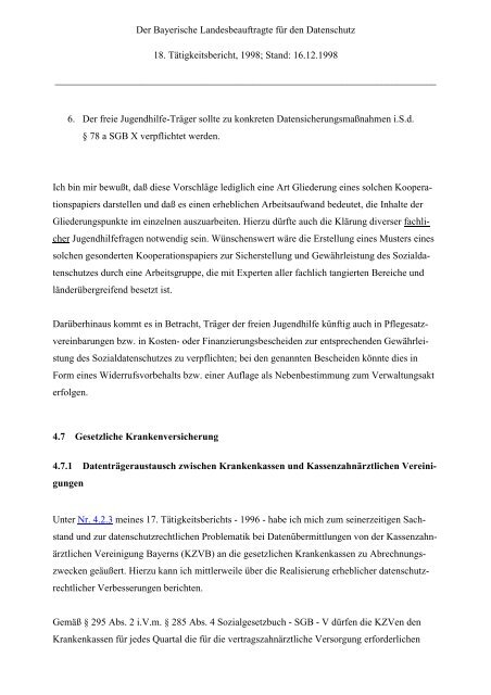 18. TB - Bayern - Datenschutzbeauftragter