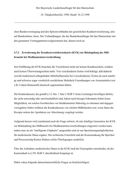 18. TB - Bayern - Datenschutzbeauftragter