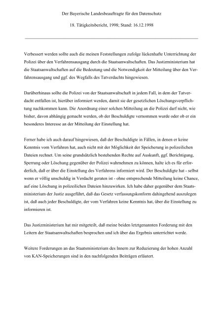 18. TB - Bayern - Datenschutzbeauftragter