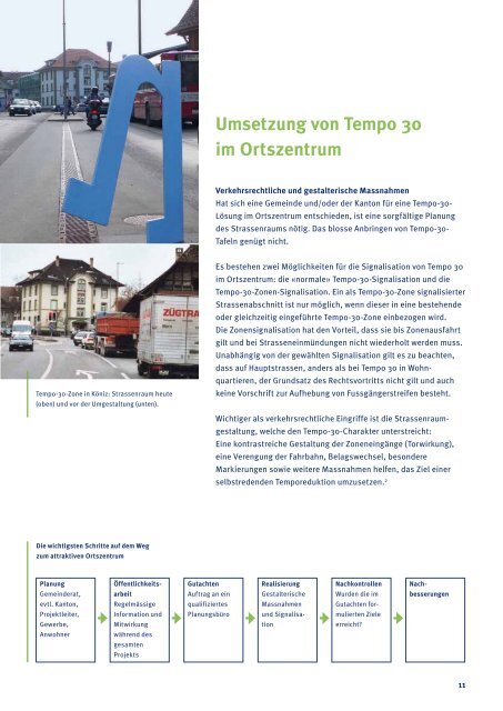 Tempo 30 im Ortszentrum (pdf) - VCS Verkehrs-Club der Schweiz