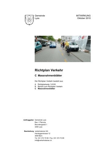 Massnahmen Richtplan Verkehr (Vorprüfung) - Gemeinde Lyss