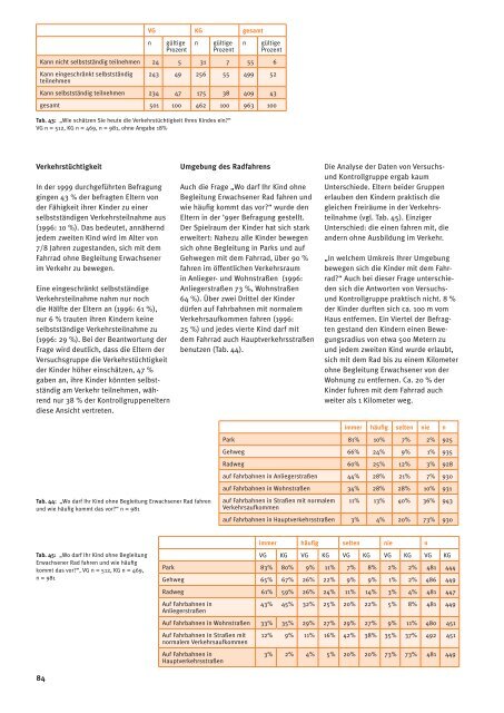 Radfahren in der ersten und zweiten Klasse - Verkehrserziehung ...