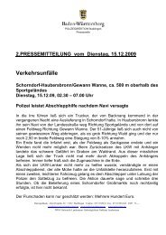 Verkehrsunfälle - Polizeidirektion Waiblingen