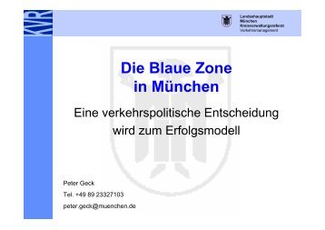 Die Blaue Zone in München - bestufs