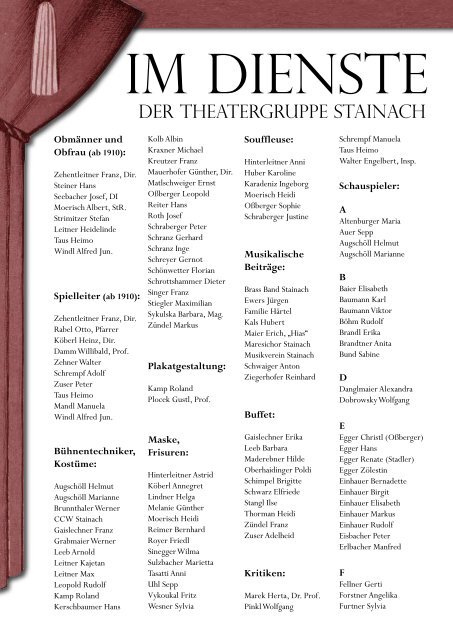 Download: Chronik der Theatergruppe Stainach - Regionale10