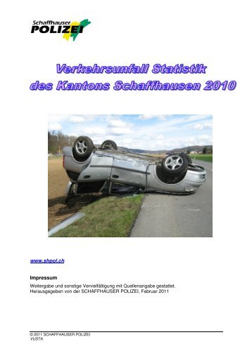 Verkehrsunfälle im Kanton Schaffhausen - Schaffhauser Polizei