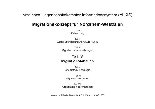 Teil IV Migrationstabellen - Bezirksregierung Köln
