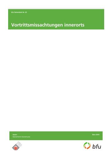 Vortrittsmissachtungen innerorts - BfU