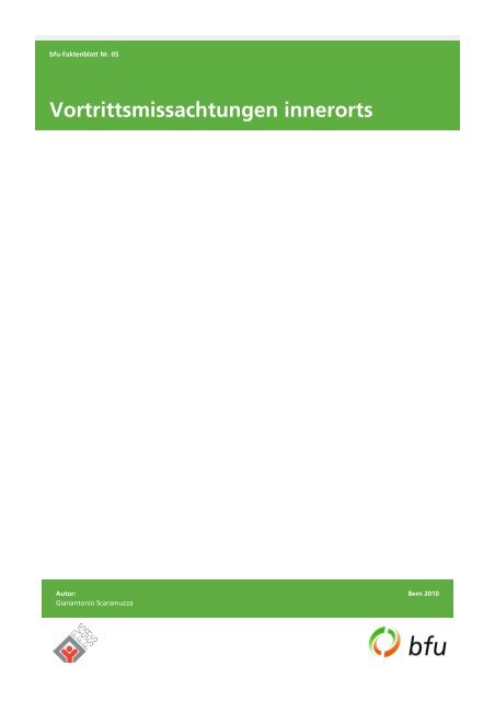 Vortrittsmissachtungen innerorts - BfU