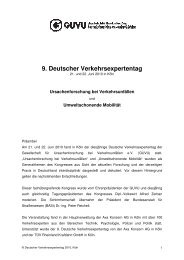 9. Deutscher Verkehrsexpertentag - GUVU