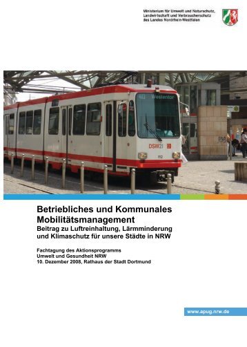 Betriebliches und Kommunales Mobilitätsmanagement - APUG NRW