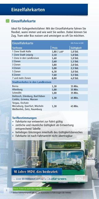 Verbundtarif - Hallesche Verkehrs-AG