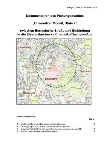 Dokumentation des Planungsstandes "Chemnitzer Modell, Stufe 2"