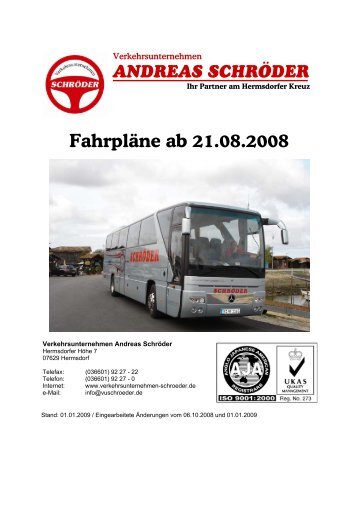 Fahrpläne ab 21.08.2008 - Verkehrsunternehmen Schröder