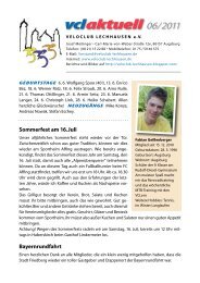 Sommerfest am 16.Juli Bayernrundfahrt - Veloclub-Lechhausen