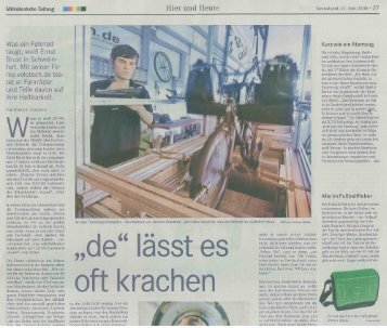 Was ein Fahrrad taugt, weiß Ernst Brust in Schwein - velotech.de