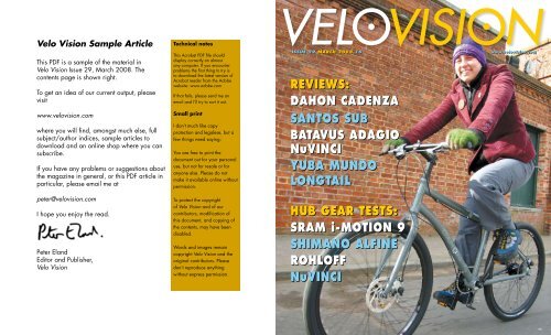 Velo Vision Sample Article - Dahon