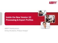 Inside the New Version 10 Processing & Export Profiles - ABBYY ...