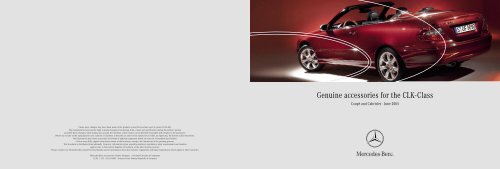 Genuine Accessories for the CLK-Class (PDF, 6.08