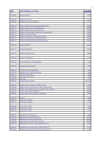 Prijslijst nederlands 2007.mht - ADNO - Truckbekleding & Accessoires