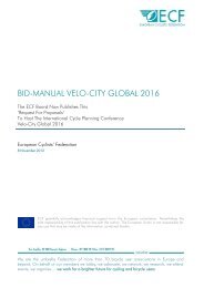 ecf bid-manual velo-city global 2016 - European Cyclists' Federation