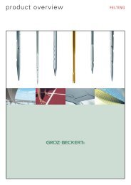 Product overview - Groz-Beckert