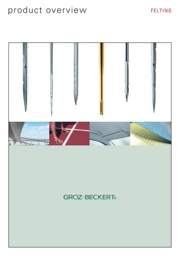 Product overview - Groz-Beckert