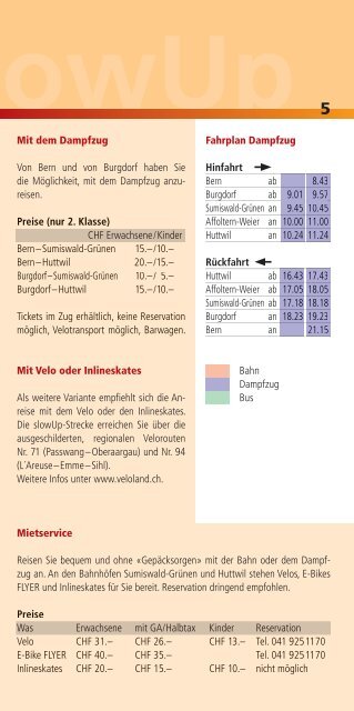 1. slowUp Emmental - slowUp Emmental-Oberaargau