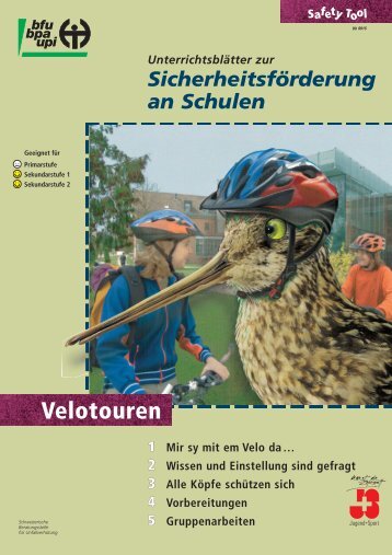 Safety Tool Velotouren (Unterrichtsmaterial) - BfU