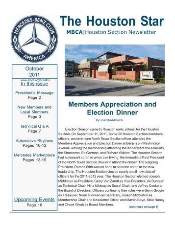 The Houston Star - MBCA has moved. - Mercedes-Benz Club of ...