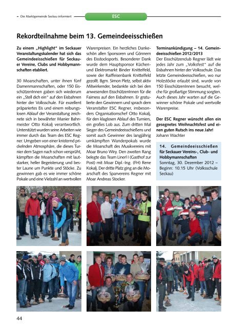 Ausgabe 2012/02 - Marktgemeinde Seckau