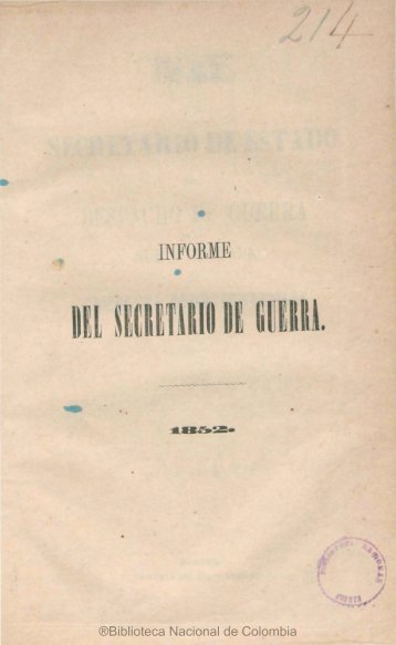 un nt8ET1U~ DE QUERR!. - Biblioteca Nacional de Colombia